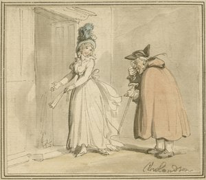 Kurtisanen, ca 1785-1800 av Thomas Rowlandson