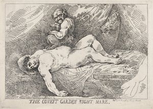 The Covent Garden Night Mare, 20 april 1784, 20 april 1784. av Thomas Rowlandson
