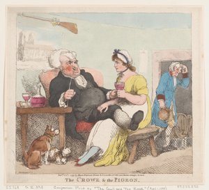 The Crowe & The Pigeon, 1 oktober 1799, 1 oktober 1799. av Thomas Rowlandson