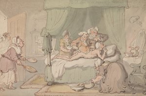 ”Doktorn har så svåra blåmärken att koppning anses nödvändig” av Thomas Rowlandson