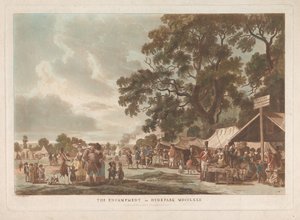 Lägret i Hyde Park av Thomas Rowlandson