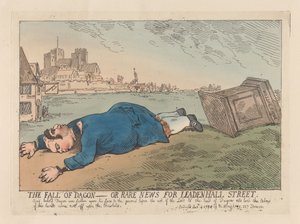 ”Dagons fall” eller ”Sällsynta nyheter från Leadenhall Street” av Thomas Rowlandson