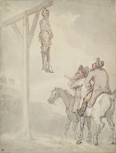 The Gibbet (penna & bläck, akvarell och penna på papper) av Thomas Rowlandson