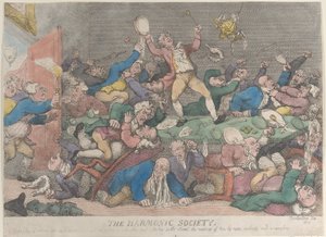 The Harmonic Society, [1810], återutgiven 1811., [1810], återutgiven 1811. av Thomas Rowlandson
