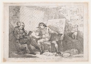 Historikern som animerar en ung målares sinne, 1784., 1784. av Thomas Rowlandson