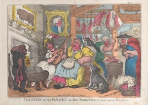 The Hopes of the Family, eller Miss Marrowfat hemma för semestern, 1809-13., 1809-13. av Thomas Rowlandson