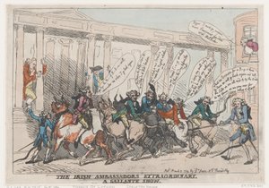 The Irish Ambassadors Extraordinary, A Gallante Show, 7 mars 1789., 7 mars 1789. av Thomas Rowlandson