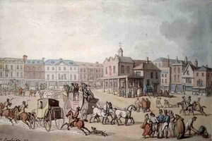 The Market Place, Kingston-upon-Thames av Thomas Rowlandson