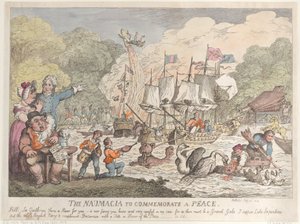 Naumacia – till minne av freden av Thomas Rowlandson