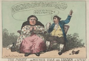 Parodin – eller Mor Cole och Ledaren av Thomas Rowlandson