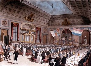 Patriotic Dinner som hölls på City of London Tavern, av Thomas Rowlandson