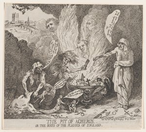 The Pit of Acheron eller The Birth of the Plagues of England, 28 januari 1784., 28 januari 1784. av Thomas Rowlandson