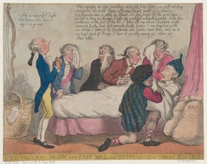 The Political Death and Last Will and Testament of Johnny Mac-Cree, 28 april 1805., 28 april 1805. av Thomas Rowlandson