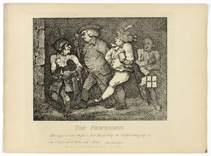 Processionen, från Boswells rundresa på Hebriderna av Thomas Rowlandson