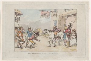 Produktionen av ett posthus, 1808., 1808. av Thomas Rowlandson