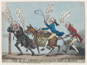 Q.A. Laddad med byten från Indien och Storbritannien, 1788., 1788. av Thomas Rowlandson