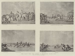 Loppet om Derbyt för hundra år sedan av Thomas Rowlandson