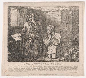 The Reconciliation Picturesque Beauties of Boswell, Part the Second, 20 juni 1786., 20 juni 1786 av Thomas Rowlandson