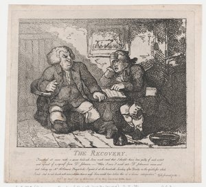 The Recovery Picturesque Beauties of Boswell, Part the Second, 20 juni 1786., 20 juni 1786. av Thomas Rowlandson