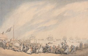 Flottans återkomst till Great Yarmouth 1797 av Thomas Rowlandson
