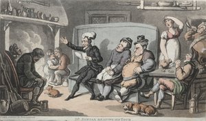 Rev. Dr. Syntax Läser sin turné. av Thomas Rowlandson