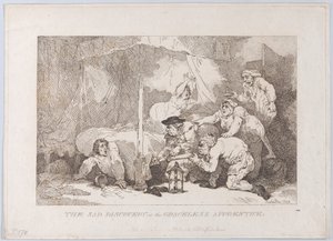 Den sorgliga upptäckten om den okänsliga lärlingen av Thomas Rowlandson