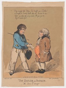 Sjömannen och bankmannen, eller firman i fara, 28 oktober 1799., 28 oktober 1799. av Thomas Rowlandson