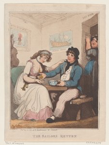 Sjömannens återkomst, 10 oktober 1799., 10 oktober 1799. av Thomas Rowlandson