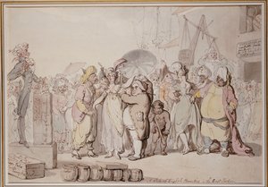 Försäljningen av engelska skönheter i Ostindien, c.1810 av Thomas Rowlandson