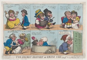 The Secret History of Crim Con, Fig. 2, 18 augusti 1812., 18 augusti 1812. av Thomas Rowlandson