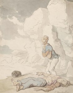 De skeppsbrutna sjömännen av Thomas Rowlandson
