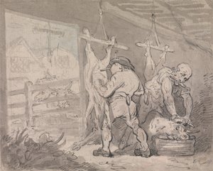 Slakteriet av Thomas Rowlandson