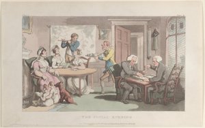 The Social Evening, från The Vicar of Wakefield, 1 maj 1817., 1 maj 1817. av Thomas Rowlandson