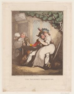 Soldatens avgång, 10 oktober 1799., 10 oktober 1799. av Thomas Rowlandson