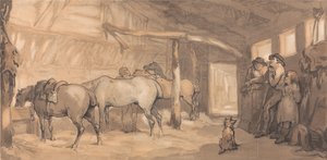 Ett värdshus stall av Thomas Rowlandson