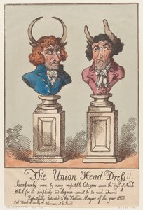 The Union Head Dress!!, 18 mars 1801., 18 mars 1801. av Thomas Rowlandson
