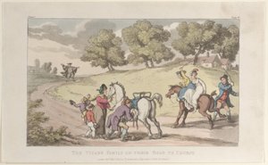 Vikarens familj på väg till kyrkan, från The Vicar of Wakefield, 1 maj 1817., 1 maj 1817 av Thomas Rowlandson