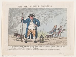 The Westminster Watchman, 12 april 1784, 12 april 1784. av Thomas Rowlandson