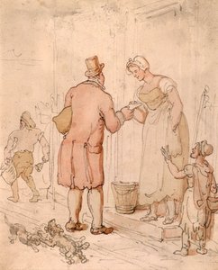 Brevbäraren, tidigt 1800-tal av Thomas Rowlandson