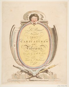 Titelsida: Le Brun Travested, eller Caricatures of the Passions, 21 januari 1800. av Thomas Rowlandson
