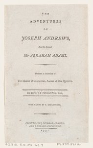 Titelsida: The Adventures of Joseph Andrews, and His Friend Mr. Abraham Adams, 1792., 1792. av Thomas Rowlandson