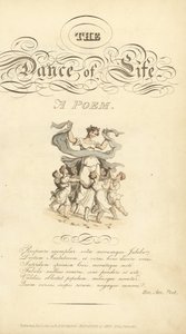Titelsida med kalligrafisk titel och vinjett av Thomas Rowlandson