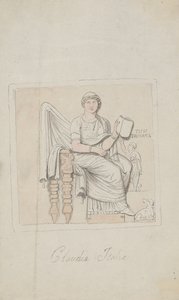 Tombstone, Claudia Italia som musikens allegori av Thomas Rowlandson