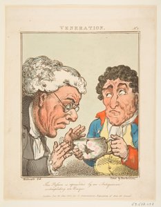 Venation Le Brun Travested, eller Caricatures of the Passions, 21 januari 1800. av Thomas Rowlandson