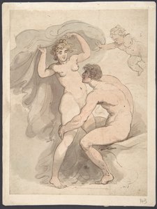 Venus, Anchises och Cupid av Thomas Rowlandson