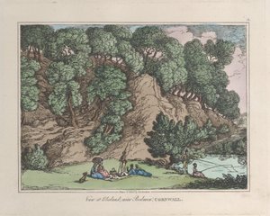 Utsikt på Blisland, nära Bodmin, Cornwall, från Sketches from Nature, 1822., 1822. av Thomas Rowlandson