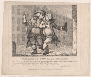 Walking Up the High Street, Edinburgh Picturesque Beauties of Boswell, Part the F..., 15 maj 1786. av Thomas Rowlandson