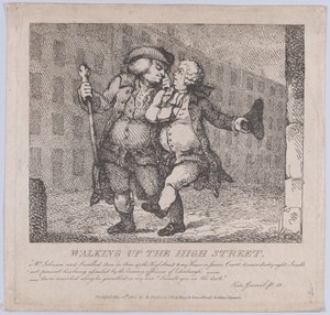 Walking Up the High Street, Edinburgh Picturesque Beauties of Boswell, Part the F..., 15 maj 1786. av Thomas Rowlandson
