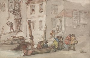 Wappings gamla trappa av Thomas Rowlandson