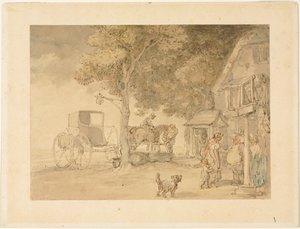 Vatna hästar. av Thomas Rowlandson